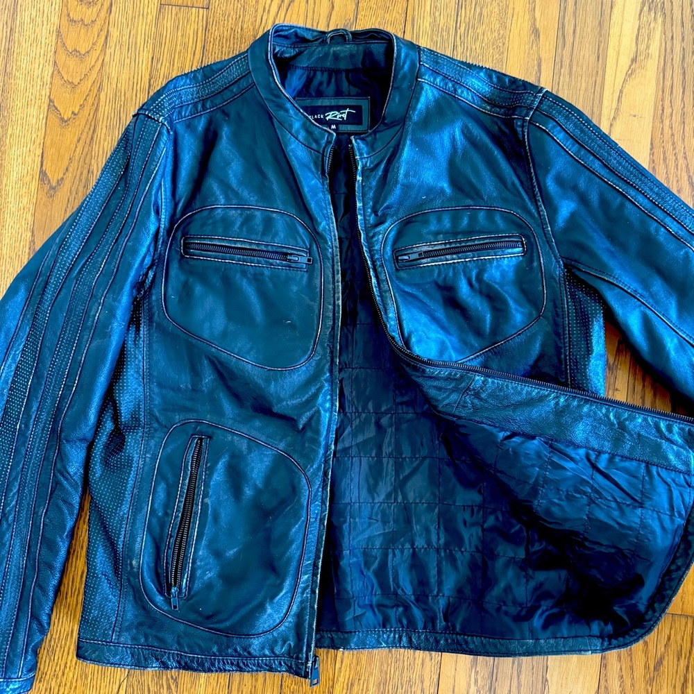 Vintage Leather bike jacket. Men’s medium.
